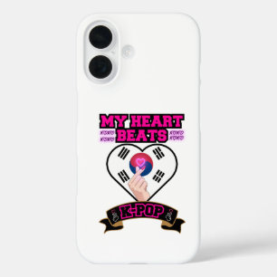 KPop Heart Korea Flag Hand Symbol Music Design iPhone 16 Case