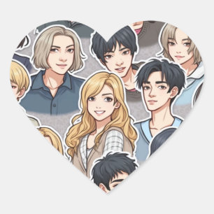 kpop  heart sticker