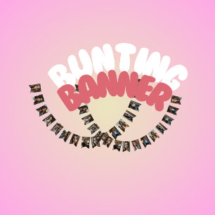 Kpop Idol Birthday Fancafe Style Photos Bunting Flags