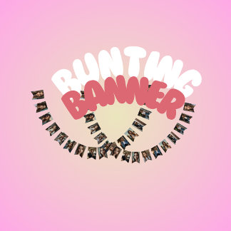 Kpop Idol Birthday Fancafe Style Photos Bunting Flags