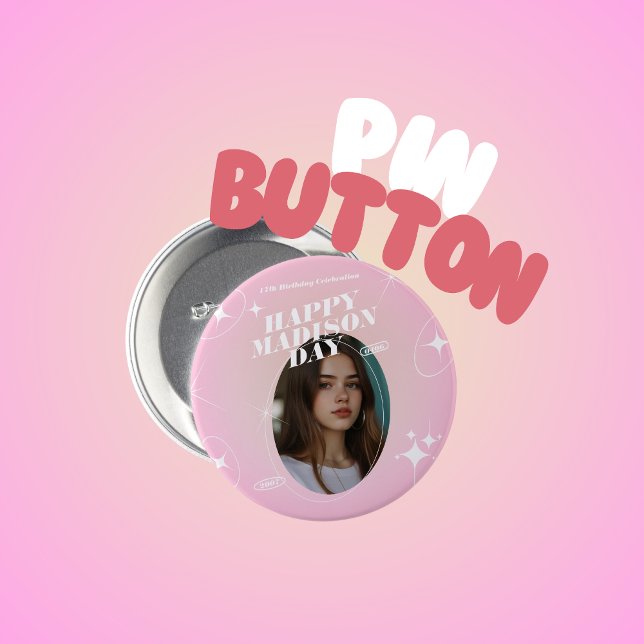 Kpop Idol Birthday Fancafe Style Pin Button (Creator Uploaded)