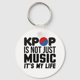 Kpop Is My Life Music Slogan Graphics Keychain