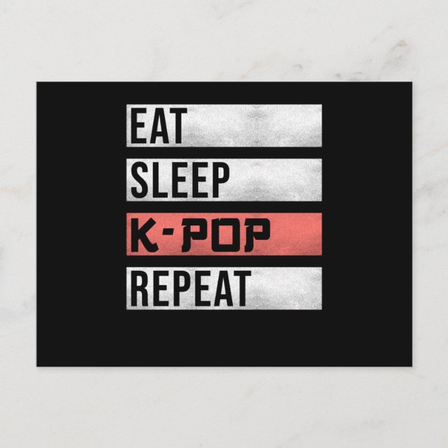 Kpop K-pop Saying Funny Postcard (Front)