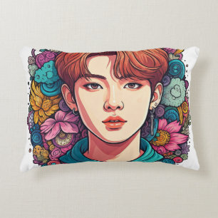 kpop kpopfan kpopfanart kpopidol kpopdrawing kpopi accent pillow