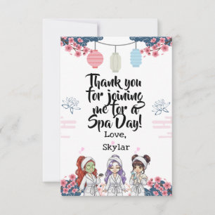 KPOP Spa Day Flat Thank You Card