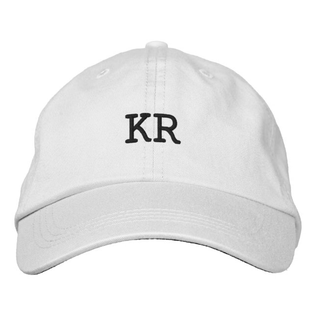 KR Letter Dashing Stunning-Handsome Adorable-Hat Embroidered Hat (Front)