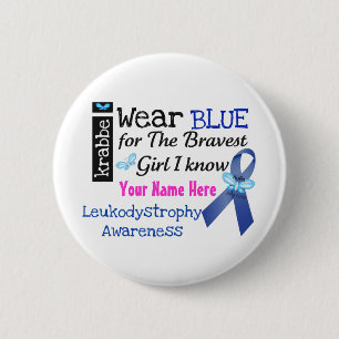 Krabbe Awareness button _I wear BLUE