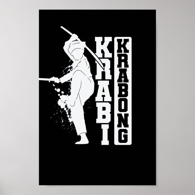 Krabi Krabong Training Martial Arts Thailand Poster (Front)