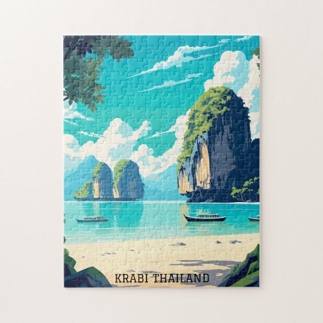 Krabi Thailand Beach Paradise Travel Jigsaw Puzzle (Vertical)