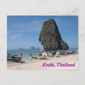 Krabi Thaïlande, carte postale de Phra Nang Beach