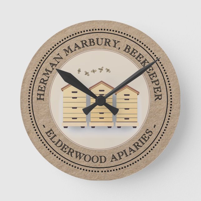 Kraft Beekeeper’s Shop Clock with 3 Beehives (Front)