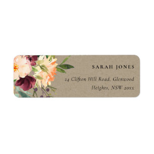 KRAFT BLUSH JAUNE ORANGE FLORAL BUNCH ADRESSE