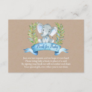 Kraft Boy Rustic Elephant Books for Baby Insert