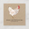 Kraft Business Card | Chicken Illustration