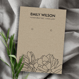 KRAFT CACTUS SUCCULENT FOLIAGE EARRING DISPLAY BUSINESS CARD