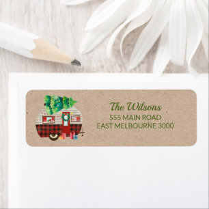 Kraft Camper Christmas Tree Adresse de retour