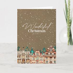 Kraft Christmas Building Scandinavian Style  Card