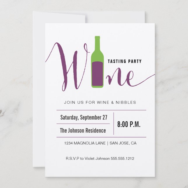 Kraft Collection Invitation à déguster des vins ru (Devant)