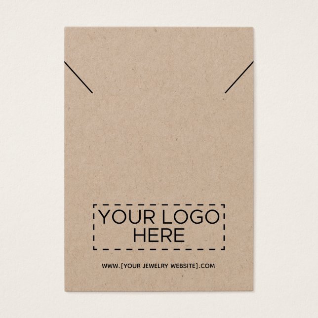 Kraft Collier Ajouter votre logo Carte d'affichage (Devant)