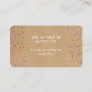 Kraft Confetti Business Card