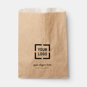Kraft custom logo branded promotional favour bag