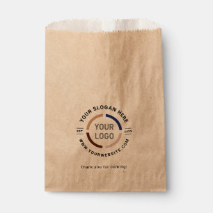 Kraft custom logo branded promotional favour bag