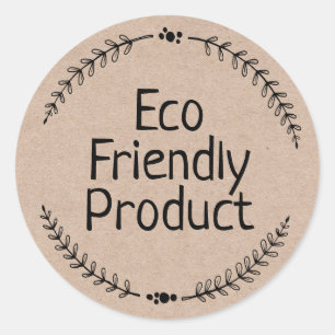 Kraft Eco Friendly Product Classic Round Sticker