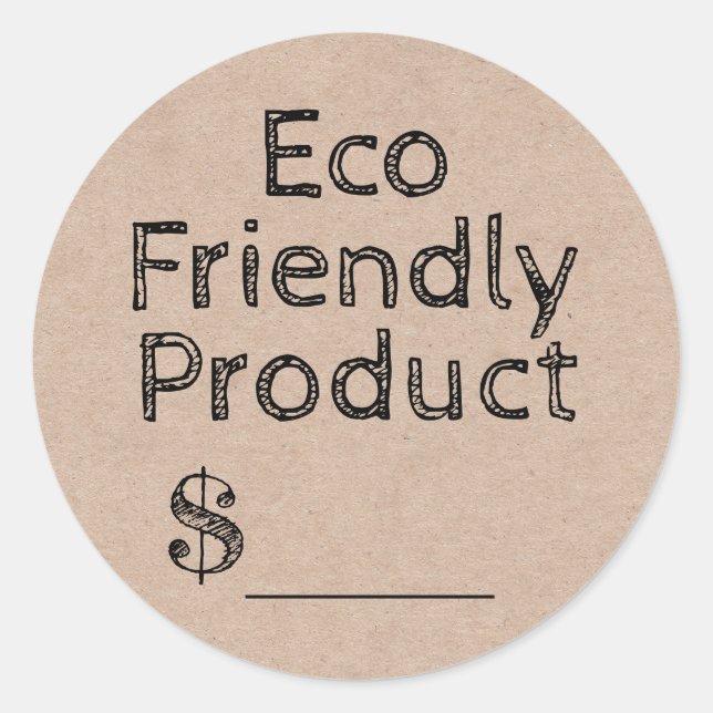 Kraft Eco Friendly Product Price Tag (Front)