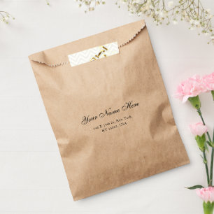 Kraft Favour Bag with Custom Text for Any Occasion