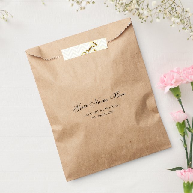 Kraft Favour Bag with Custom Text for Any Occasion (Sealed)
