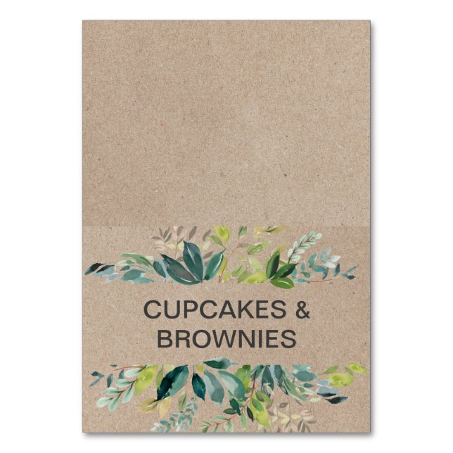 Kraft Foliage Buffet Food Labels Table Number (Front)