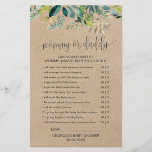 Kraft Foliage Mommy or Daddy Game