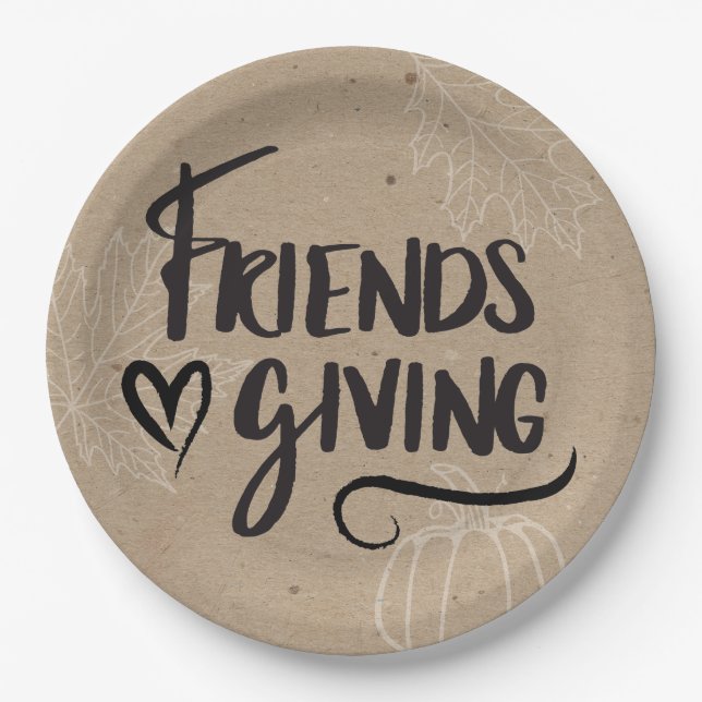 Kraft Friendsgiving Dinner Party Paper Plate (Front)