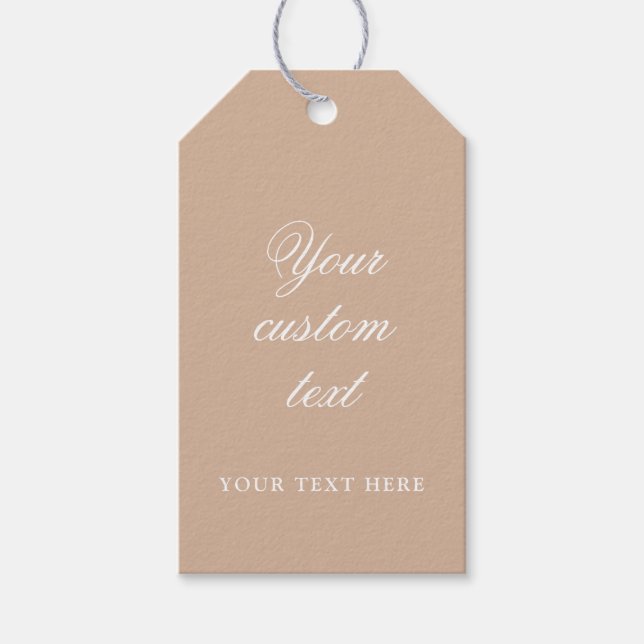 Kraft Gift Tag - Custom text (Front)
