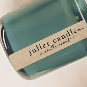  Kraft glyph Thin Candle Tamper-Proof Seal Label