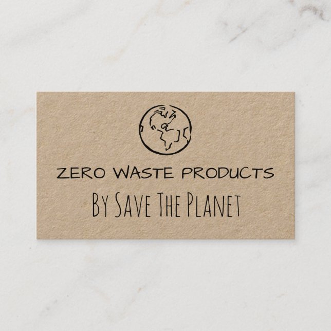 Kraft Handmade Zero Waste Product Business Card (Front)
