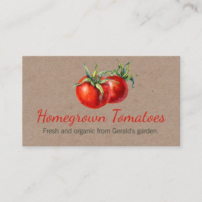 Kraft Homegrown Garden Tomato Business Card (Front)