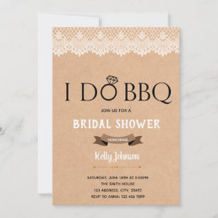 Kraft I do Bbq shower invitation