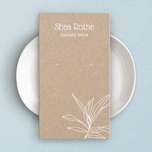 Kraft Leaf Branch Earring Display Card