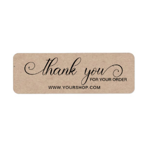 Kraft Look Thank You For Your Order Small Business