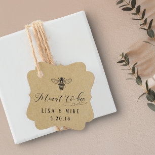 Kraft Meant to Bee Wedding Honey Favour Tags