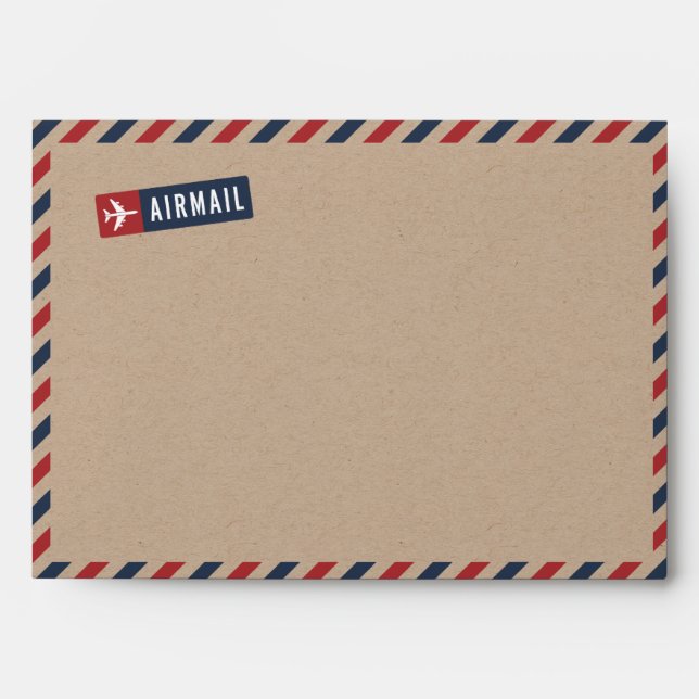 Kraft Paper Airmail Envelope (Front)