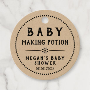 Kraft Paper Baby Making Potion Favour Tags