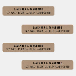 Kraft Paper Candle Tamper-proof Seal Labels