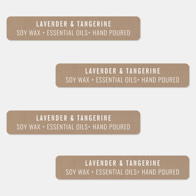 Kraft Paper Candle Tamper-proof Seal Labels (Group)