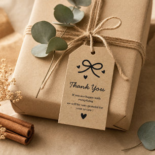 Kraft paper custom logo thank you gift tags