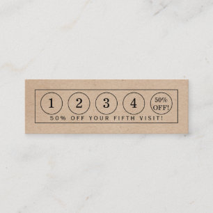 Kraft Paper Effect Strip - Loyalty Card