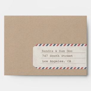 Kraft Paper Envelope Worldmap inside
