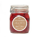 Kraft Paper Hearts Wedding Favour Jar Round Sticke Classic Round Sticker<br><div class="desc">The perfect finishing touch for a food wedding favour, this kraft paper and white label is a delightful mix of chic and rustic and would look great on a preserves jar tied with coordinating ribbon or string. Don't forget to personalize with your name, event date and even a custom saying....</div>