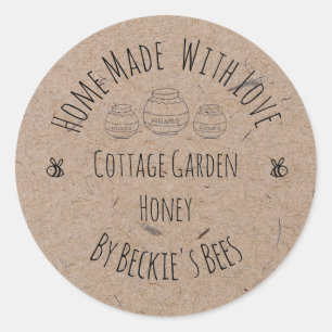 Kraft Paper Honey Jar Label